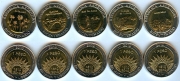 Набор - Аргентина 5 монет