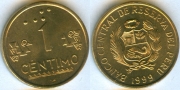 Перу 1 сентимо 1999 Редкая (старая цена 150р)