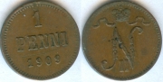 Русская Финляндия 1 пенни 1909