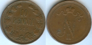 Русская Финляндия 10 пенни 1914