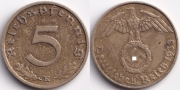 Германия 5 пфеннигов 1938 E