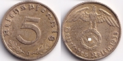 Германия 5 пфеннигов 1938 J