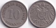 Германия 10 пфеннигов 1912 F