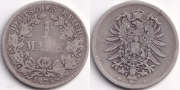 Германия 1 Марка 1875 D