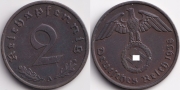 Германия 2 пфеннига 1938 А