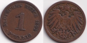 Германия 1 пфенниг 1892 J