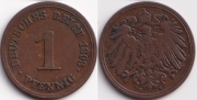 Германия 1 пфенниг 1893 E