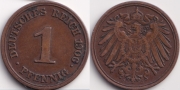 Германия 1 пфенниг 1906 J