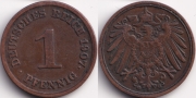Германия 1 пфенниг 1907 G