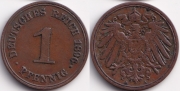 Германия 1 пфенниг 1896 А