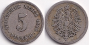 Германия 5 пфеннигов 1888 А