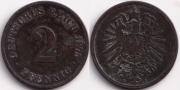 Германия 2 пфеннига 1875 G