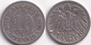 Германия 10 пфеннигов 1892 F