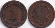 Германия 1 пфенниг 1876 F