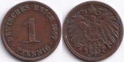 Германия 1 пфенниг 1907 А