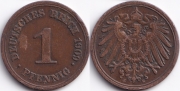Германия 1 пфенниг 1909 E