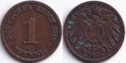 Германия 1 пфенниг 1915 J