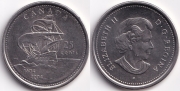 Канада 25 центов 2004 400 лет первому французскому поселению