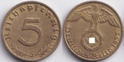 Германия 5 пфеннигов 1937 J