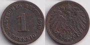 Германия 1 пфенниг 1910 А