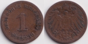 Германия 1 пфенниг 1896 G
