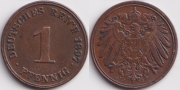 Германия 1 пфенниг 1897 J