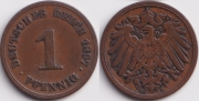 Германия 1 пфенниг 1897 A