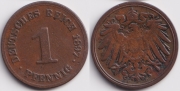 Германия 1 пфенниг 1897 D