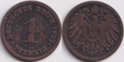 Германия 1 пфенниг 1897 E