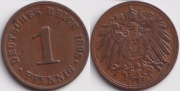 Германия 1 пфенниг 1898 J