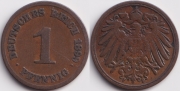 Германия 1 пфенниг 1899 F