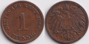 Германия 1 пфенниг 1900 J