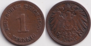 Германия 1 пфенниг 1900 F