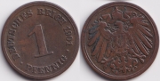 Германия 1 пфенниг 1901 F