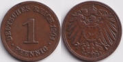 Германия 1 пфенниг 1904 F