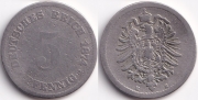 Германия 5 пфеннигов 1874 E
