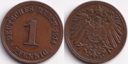 Германия 1 пфенниг 1914 F