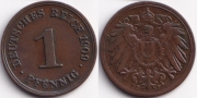 Германия 1 пфенниг 1909 F