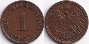 Германия 1 пфенниг 1909 A