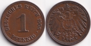 Германия 1 пфенниг 1906 D