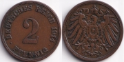 Германия 2 пфеннига 1914 E