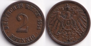 Германия 2 пфеннига 1914 A