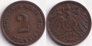 Германия 2 пфеннига 1912 E
