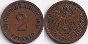 Германия 2 пфеннига 1906 E