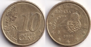 Испания 10 евроцентов 2008