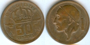 Бельгия 50 сантимов 1975 Belgique