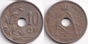Бельгия 10 сантимов 1928