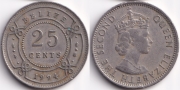 Белиз 25 центов 1994