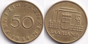 Саарланд 50 Франков 1954
